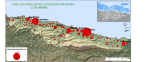 Distribución población entidades singulares oriente