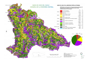 Montaña central usos del suelo SIOSE